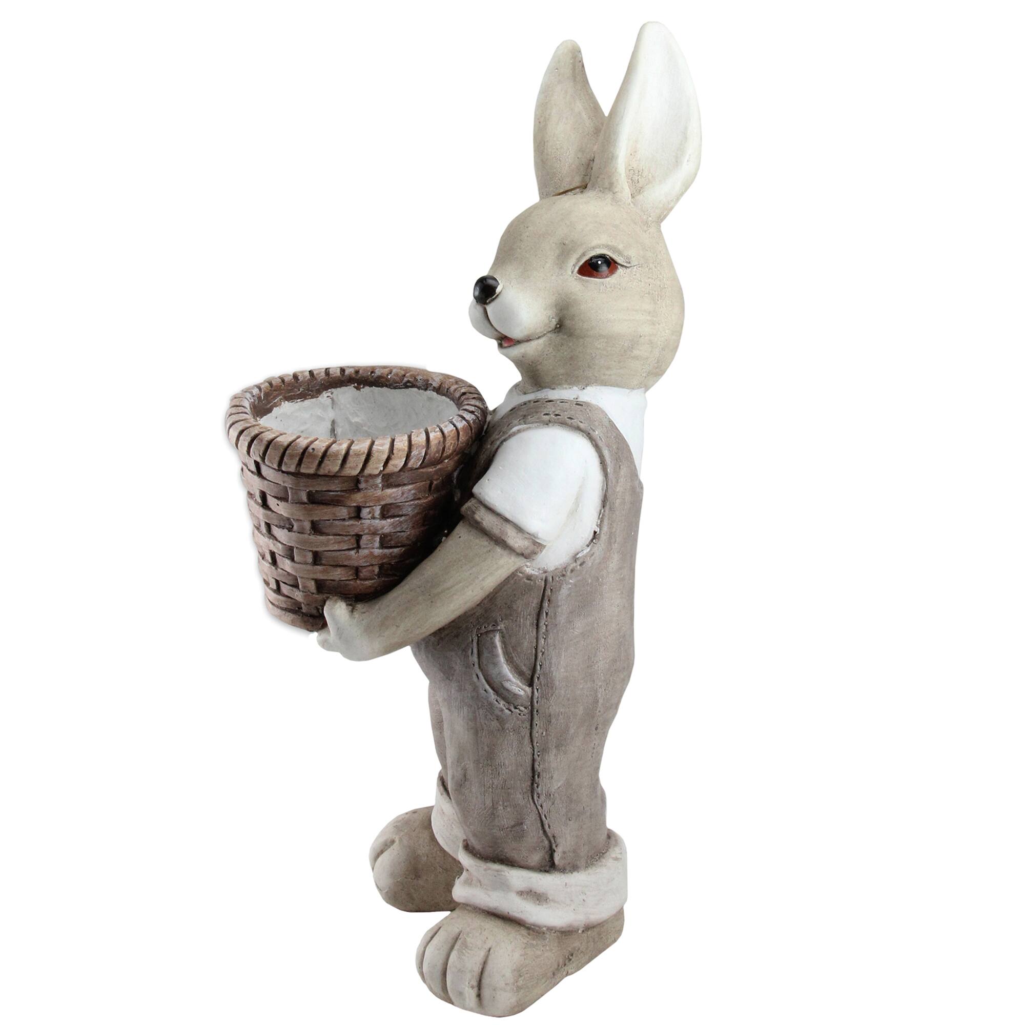 1.5ft. Neutral Tones Easter Boy Rabbit Indoor & Outdoor Garden Planter